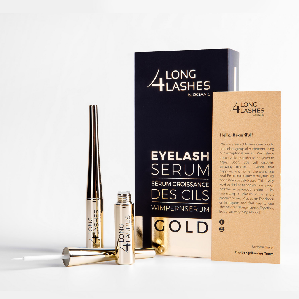 Long4Lashes Gold Eyelash Serum Eyebrows to Nails Mayo